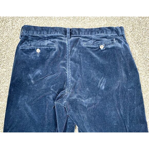 Polo Ralph Lauren Corduroy Stretch Straight Fit Pants Men's 34 x 32 Navy Blue - Picture 10 of 12